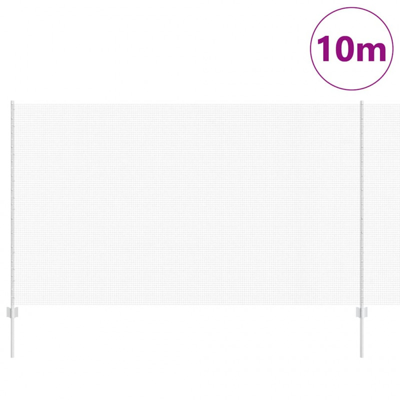 Ogrodzenie z słupkiem Srebrny 1,4 x 10 m Stal