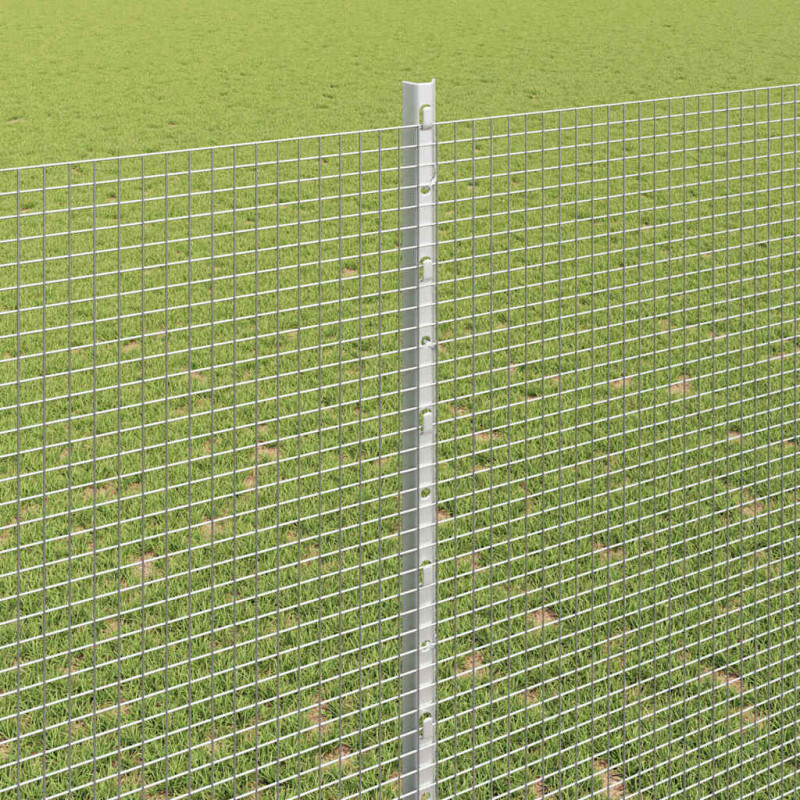 Ogrodzenie z słupkiem Srebrny 1,4 x 10 m Stal