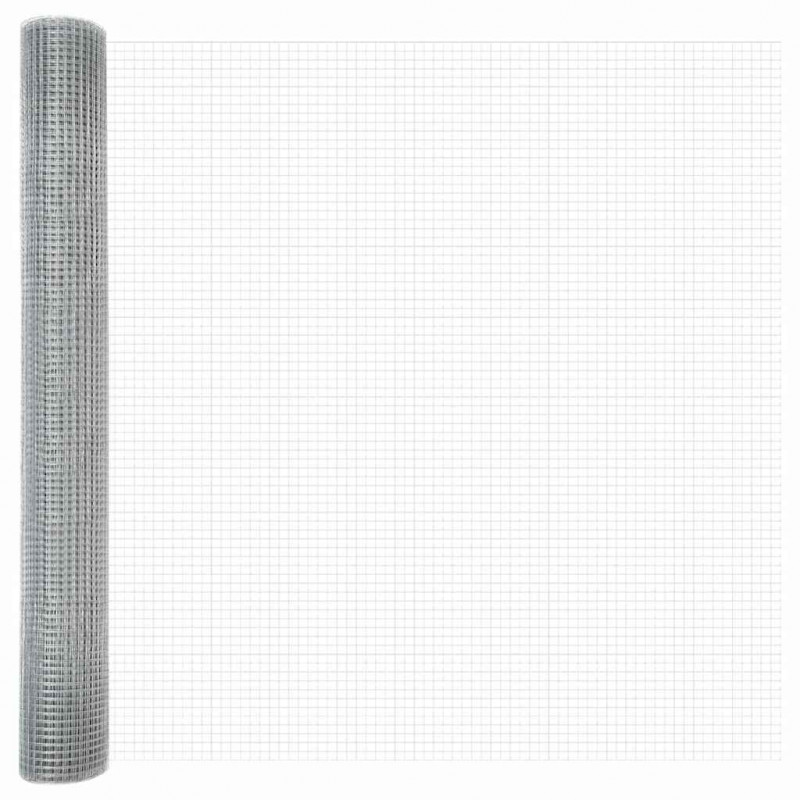 Ogrodzenie z słupkiem Srebrny 1,4 x 10 m Stal