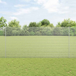 Ogrodzenie z słupkiem Srebrny 1,5 x 10 m Stal