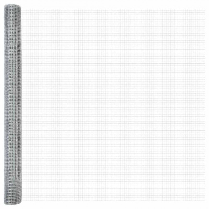 Ogrodzenie z słupkiem Srebrny 1,5 x 10 m Stal