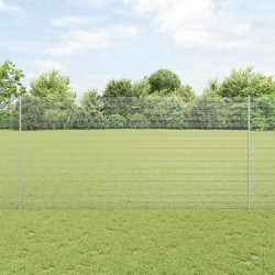 Ogrodzenie z słupkiem Srebrny 1,5 x 10 m Stal