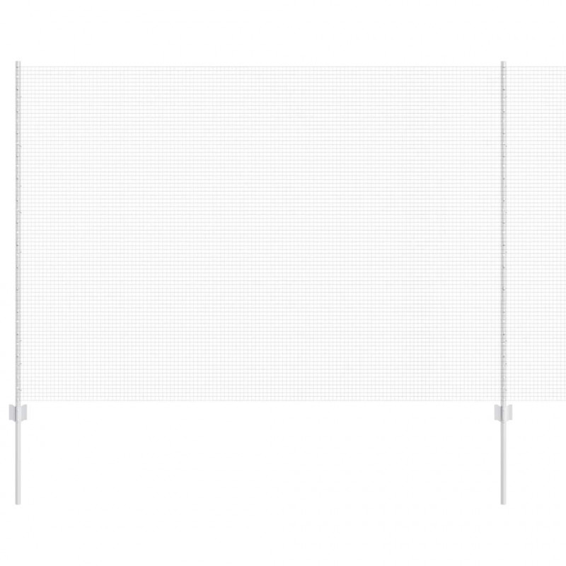 Ogrodzenie z słupkiem Srebrny 1,5 x 10 m Stal