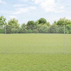 Ogrodzenie z słupkiem Srebrny 1,5 x 10 m Stal