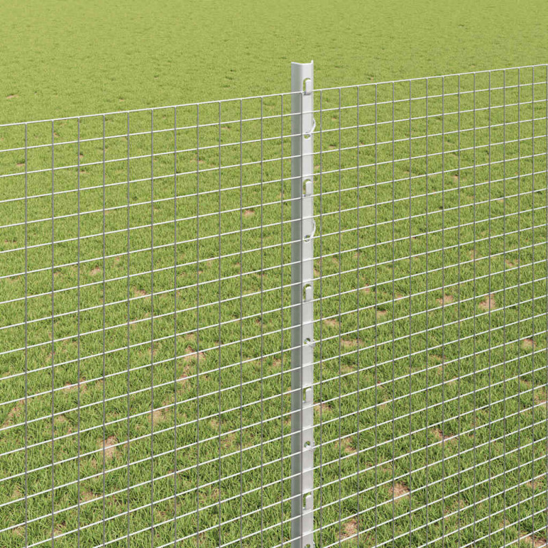 Ogrodzenie z słupkiem Srebrny 1,5 x 10 m Stal