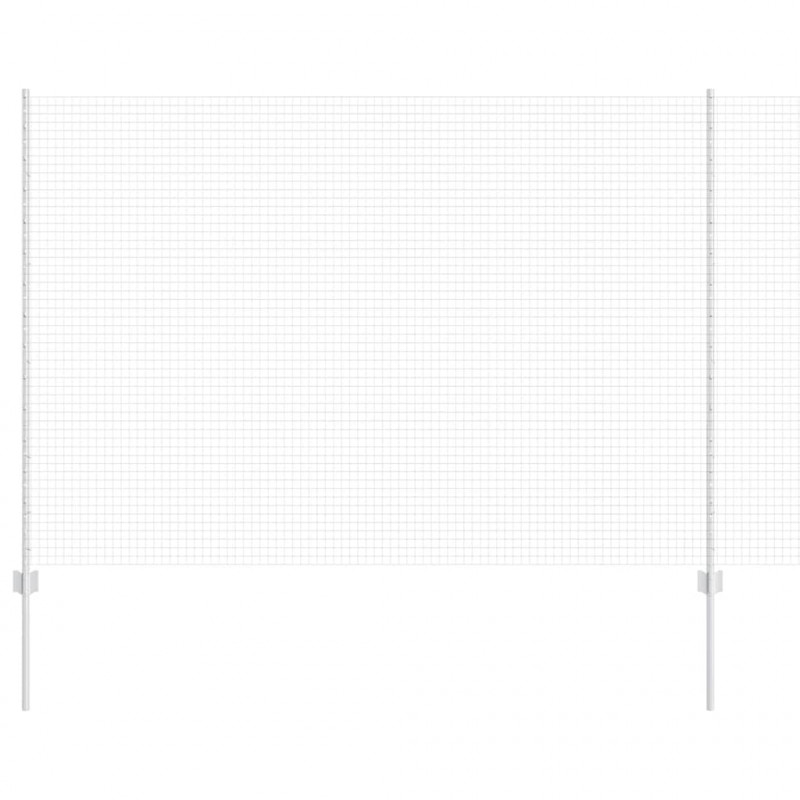 Ogrodzenie z słupkiem Srebrny 1,5 x 10 m Stal