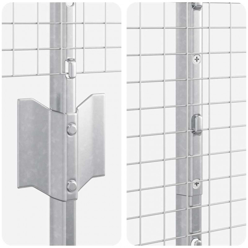 Ogrodzenie z słupkiem Srebrny 1,5 x 10 m Stal