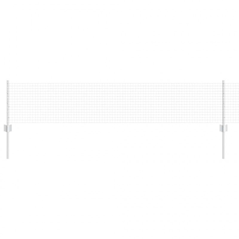 Ogrodzenie z słupkiem Srebrny 0,4 x 25 m Stal