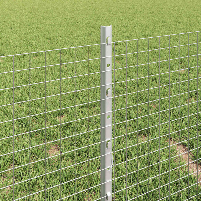 Ogrodzenie z słupkiem Srebrny 0,4 x 25 m Stal
