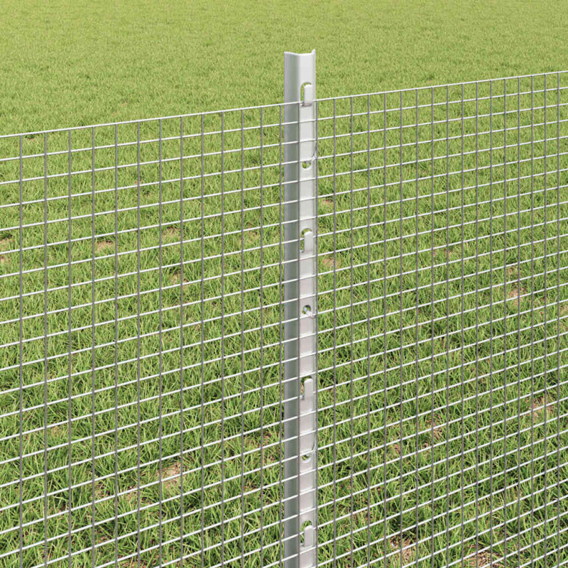 Ogrodzenie z słupkiem Srebrny 0,6 x 25 m Stal