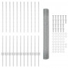 Ogrodzenie z słupkiem Srebrny 1 x 25 m Stal