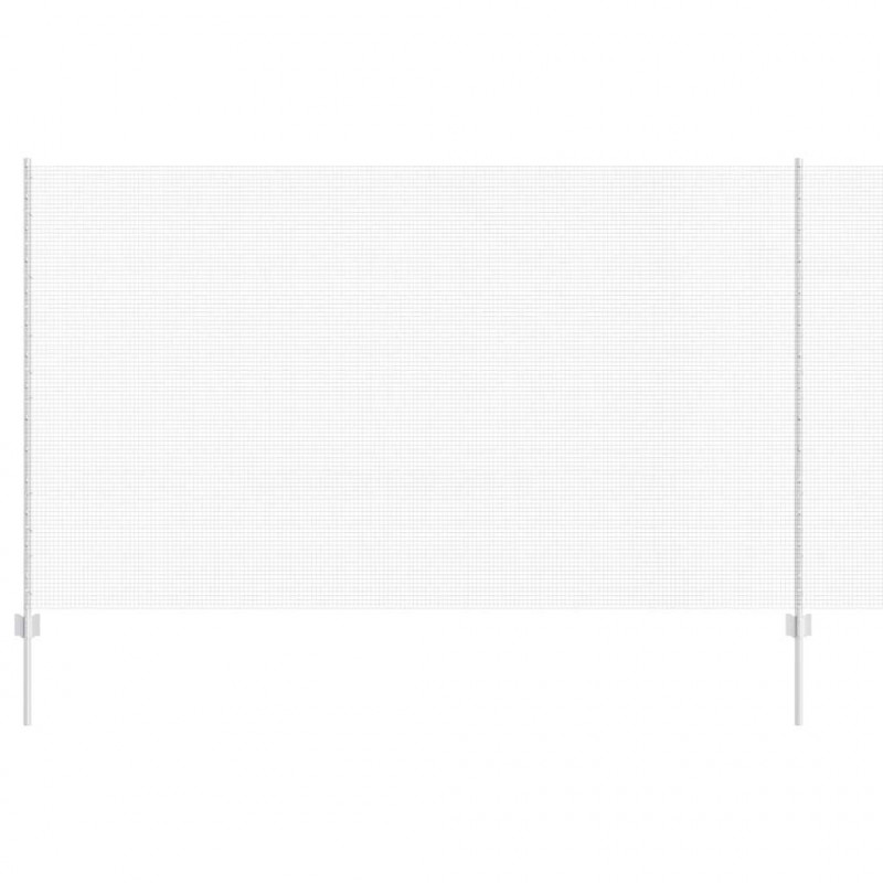 Ogrodzenie z słupkiem Srebrny 1,4 x 25 m Stal