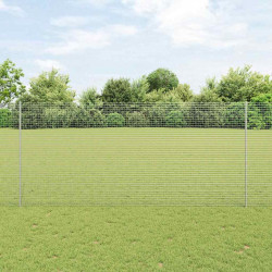 Ogrodzenie z słupkiem Srebrny 1,4 x 25 m Stal