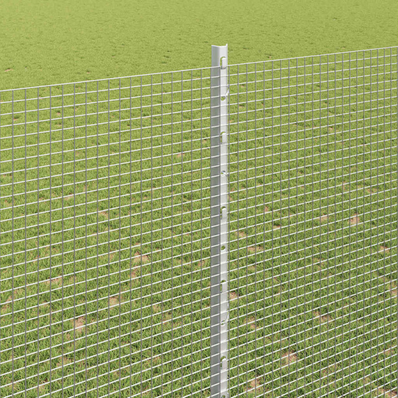 Ogrodzenie z słupkiem Srebrny 1,5 x 25 m Stal