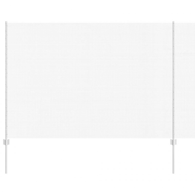 Ogrodzenie z słupkiem Srebrny 1,6 x 25 m Stal