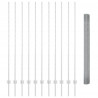 Ogrodzenie z słupkiem Srebrny 1,6 x 25 m Stal