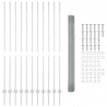 Ogrodzenie z słupkiem Srebrny 1,6 x 25 m Stal