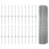 Ogrodzenie z słupkiem Srebrny 0,4 x 50 m Stal