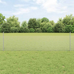 Ogrodzenie z słupkiem Srebrny 0,5 x 50 m Stal