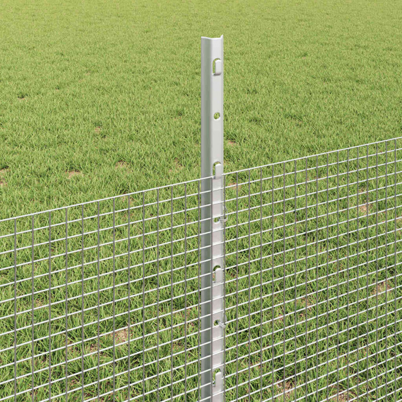Ogrodzenie z słupkiem Srebrny 0,5 x 50 m Stal