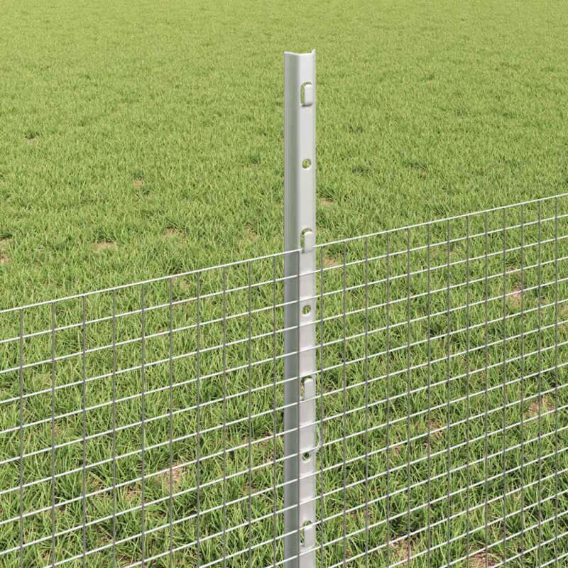 Ogrodzenie z słupkiem Srebrny 0,5 x 50 m Stal