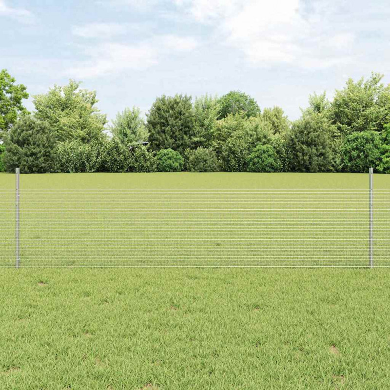 Ogrodzenie z słupkiem Srebrny 0,5 x 50 m Stal