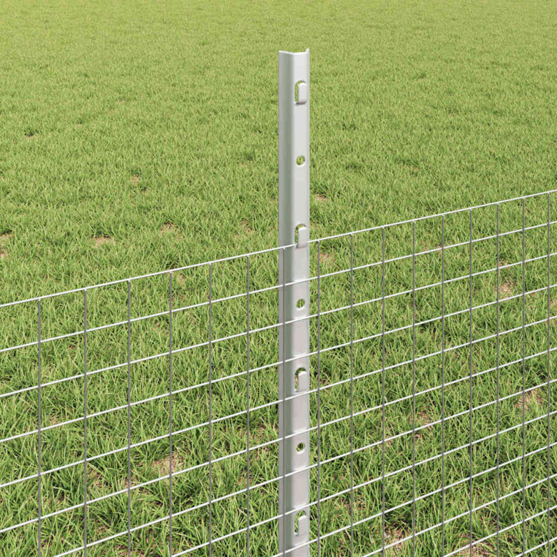Ogrodzenie z słupkiem Srebrny 0,5 x 50 m Stal