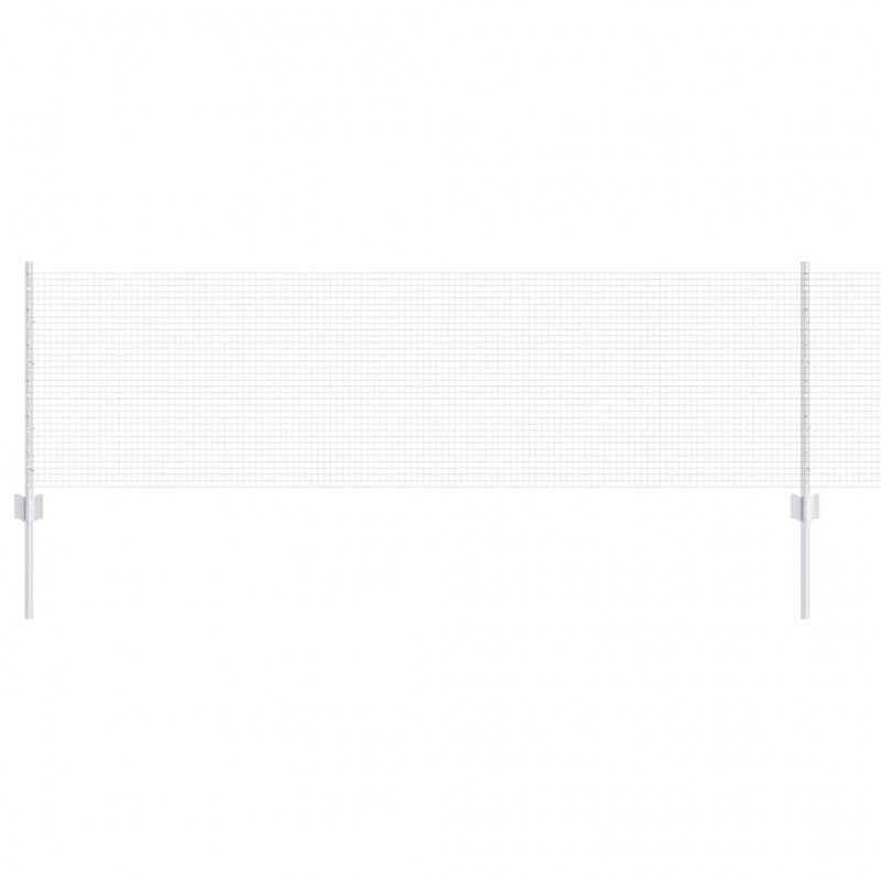 Ogrodzenie z słupkiem Srebrny 0,6 x 50 m Stal