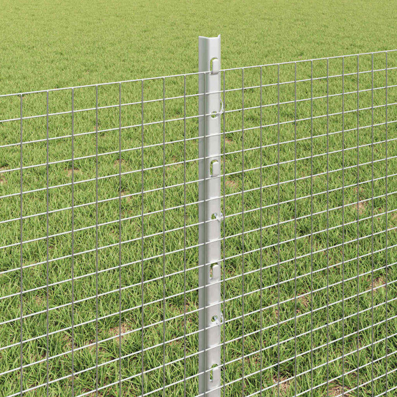 Ogrodzenie z słupkiem Srebrny 0,6 x 50 m Stal