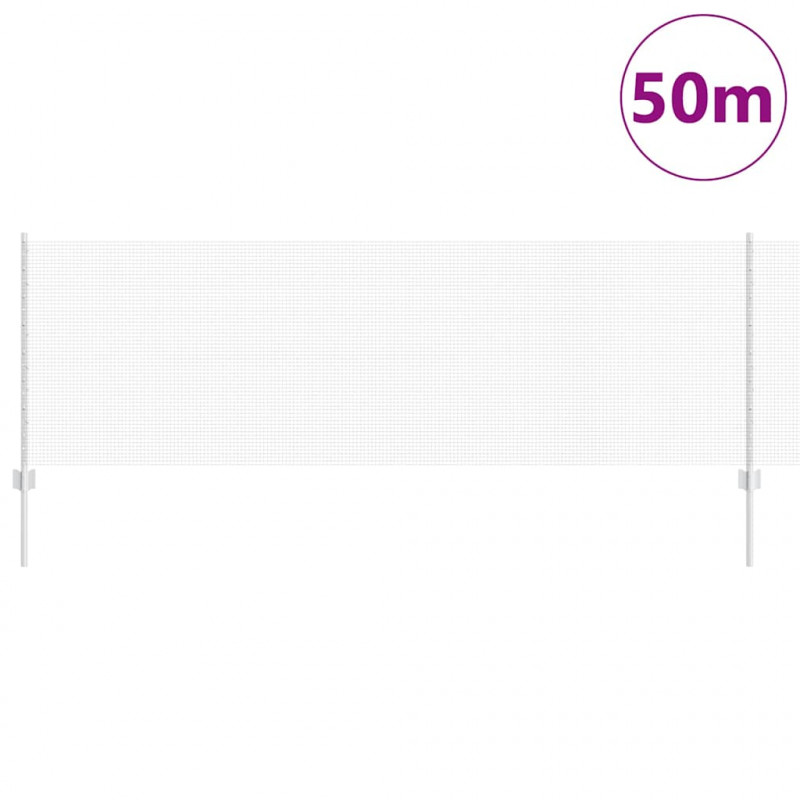 Ogrodzenie z słupkiem Srebrny 0,8 x 50 m Stal