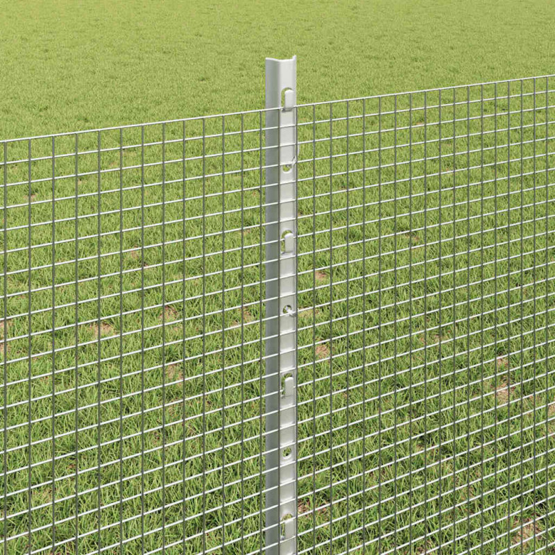 Ogrodzenie z słupkiem Srebrny 0,8 x 50 m Stal