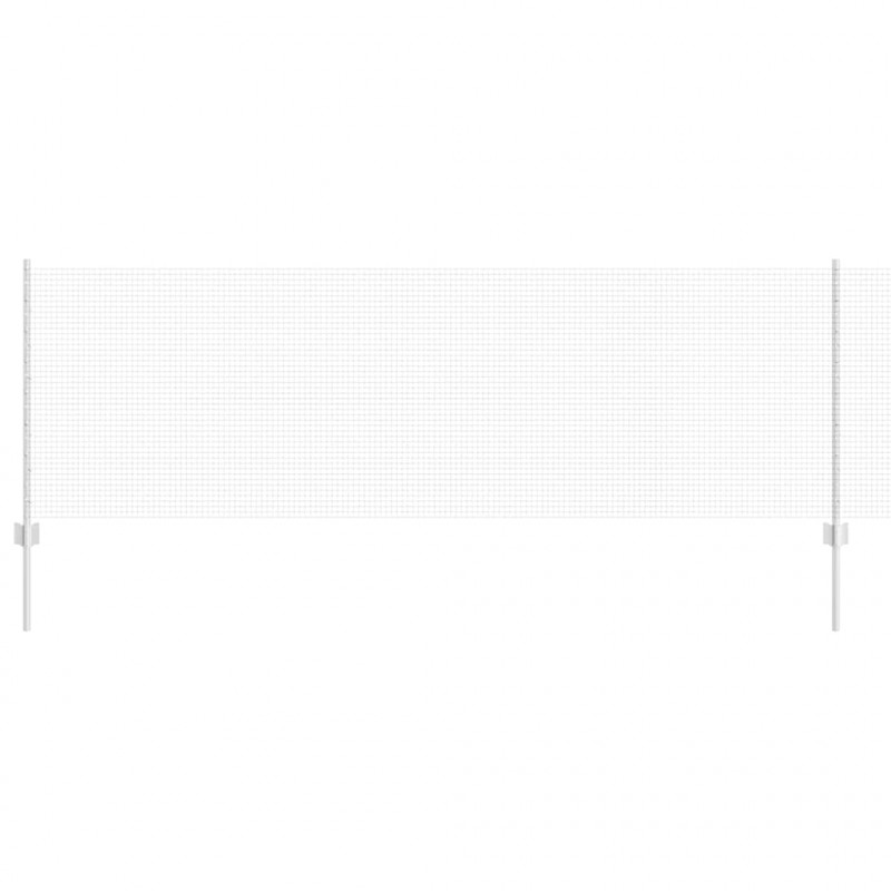 Ogrodzenie z słupkiem Srebrny 0,8 x 50 m Stal