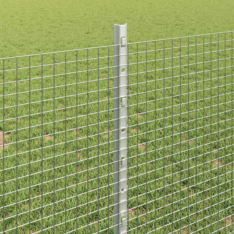 Ogrodzenie z słupkiem Srebrny 0,8 x 50 m Stal