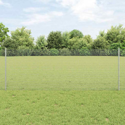 Ogrodzenie z słupkiem Srebrny 0,8 x 50 m Stal