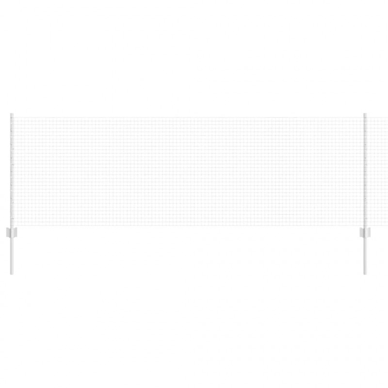 Ogrodzenie z słupkiem Srebrny 0,8 x 50 m Stal