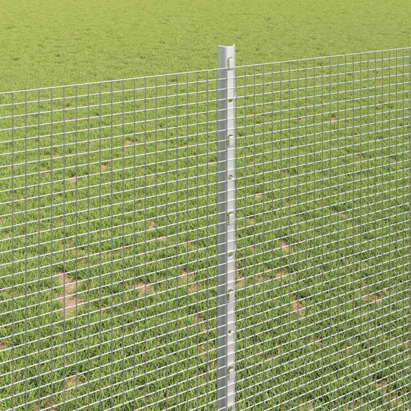Ogrodzenie z słupkiem Srebrny 1 x 50 m Stal