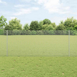 Ogrodzenie z słupkiem Srebrny 1 x 50 m Stal