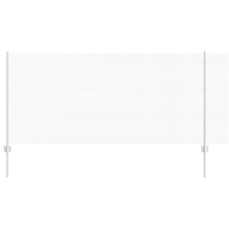 Ogrodzenie z słupkiem Srebrny 1 x 50 m Stal