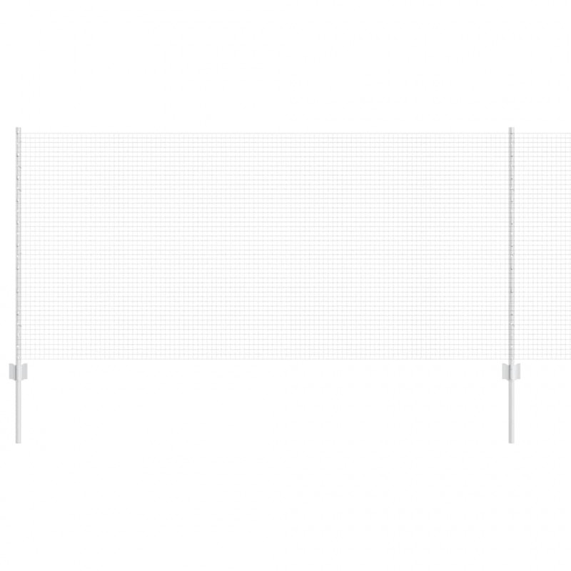 Ogrodzenie z słupkiem Srebrny 1 x 50 m Stal