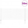 Ogrodzenie z słupkiem Srebrny 1 x 50 m Stal