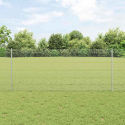Ogrodzenie z słupkiem Srebrny 1 x 50 m Stal