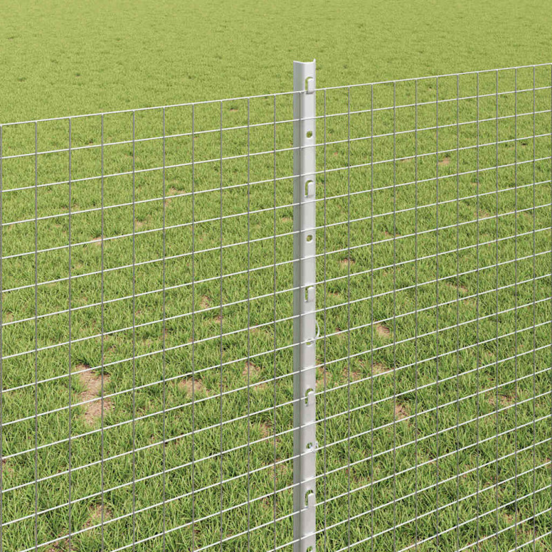 Ogrodzenie z słupkiem Srebrny 1 x 50 m Stal