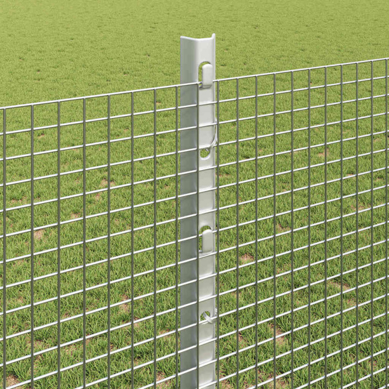 Ogrodzenie z słupkiem Srebrny 1,2 x 50 m Stal