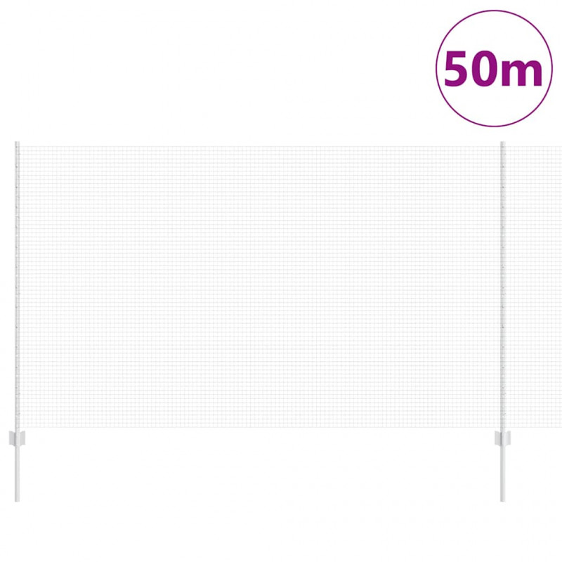 Ogrodzenie z słupkiem Srebrny 1,4 x 50 m Stal