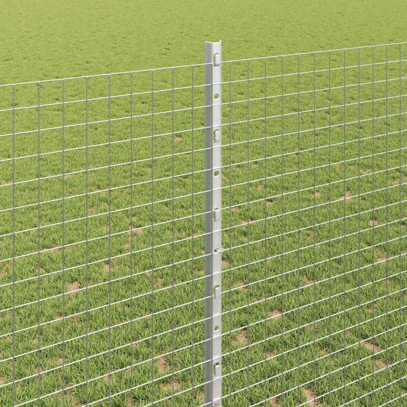 Ogrodzenie z słupkiem Srebrny 1,4 x 50 m Stal