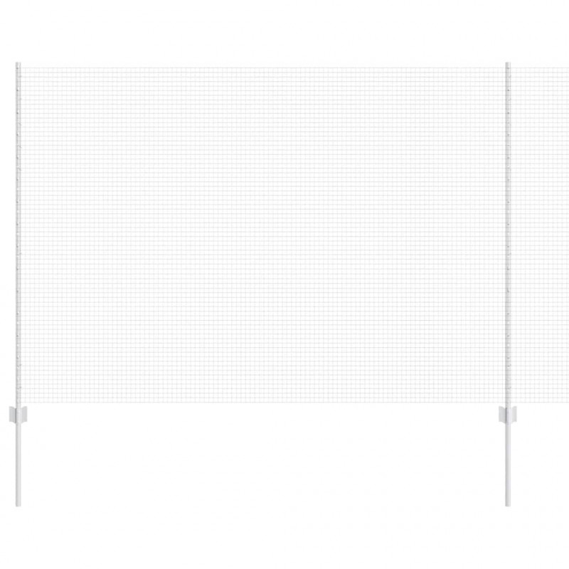 Ogrodzenie z słupkiem Srebrny 1,5 x 50 m Stal