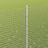 Ogrodzenie z słupkiem Srebrny 1,5 x 50 m Stal