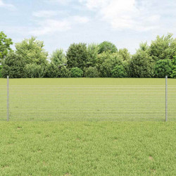 Ogrodzenie z słupkiem Srebrny 0,5 x 100 m Stal