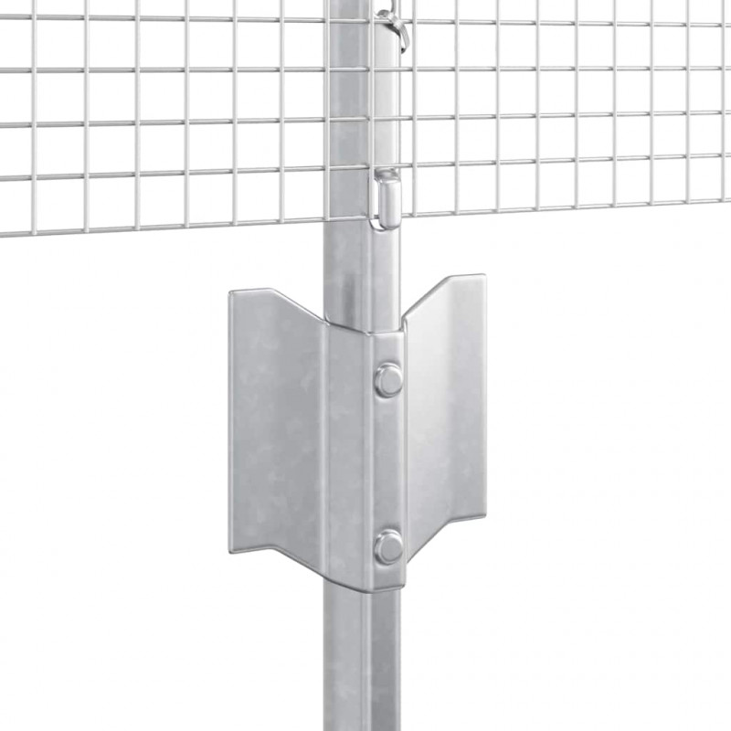 Ogrodzenie z słupkiem Srebrny 0,5 x 100 m Stal
