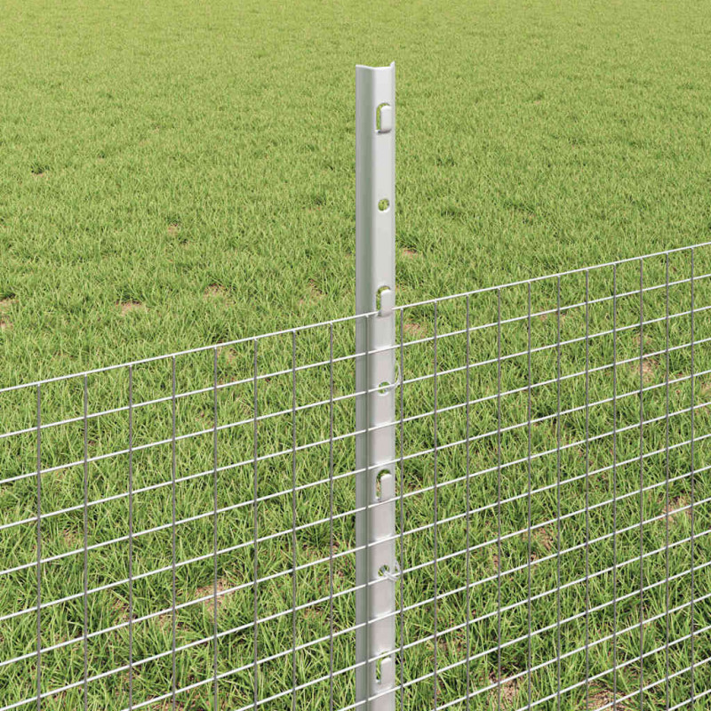 Ogrodzenie z słupkiem Srebrny 0,5 x 100 m Stal